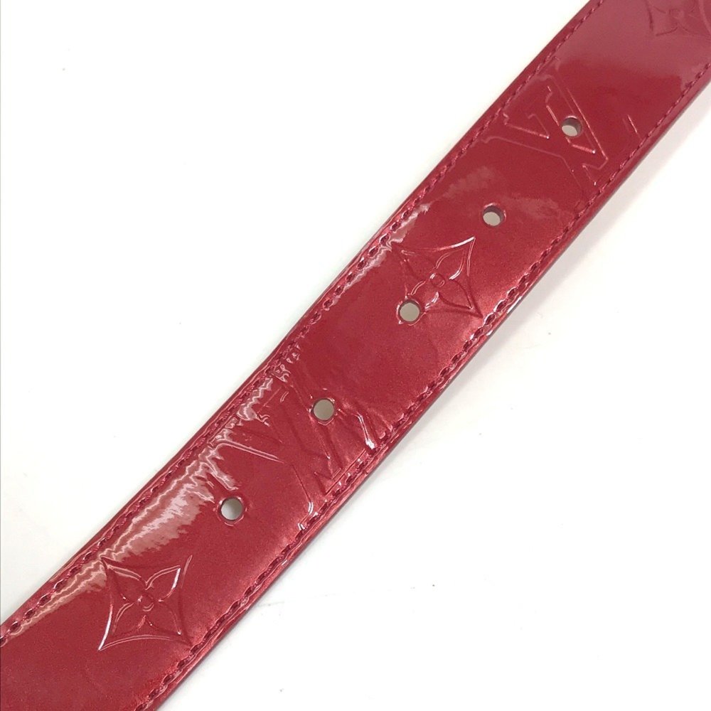 LOUIS VUITTON M6980U Monogram Vernis Santur Belt, Women's Pomme d'Amour, Red - Picture 6 of 10